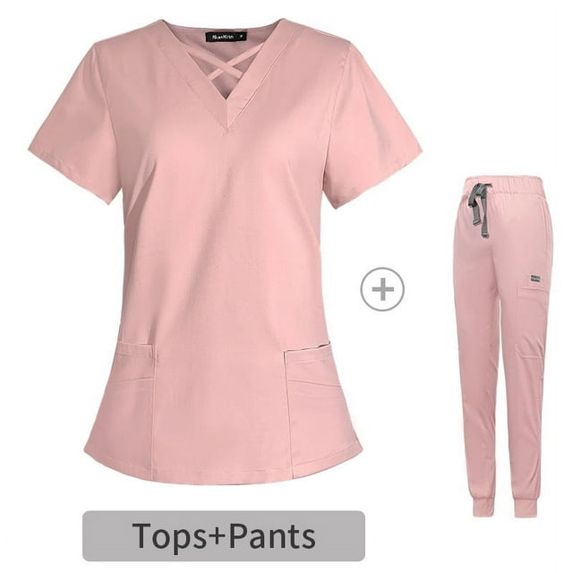 Ropa de lavado para médicos, ropa de enfermera elástica de alta gama, cepillo para salón de belleza, ropa de mano, herramientas con logotipo bordado