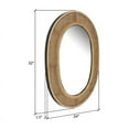 thumbnail image 6 of Brinley Tan Rattan-Bamboo Oval Boho Wall Mirror, 6 of 6