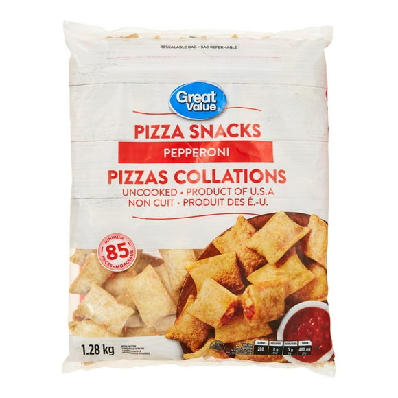 Great Value Pepperoni Pizza Bites, 1.28 kg (min 85 pieces)