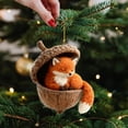 thumbnail image 5 of CPHDW7 Woodland Animal Christmas Decor, Acrylic Rustic Hanging Ornaments, Cozy Forest Creatures Tree Pendants for Vintage Holiday Home Wreaths Tabletop, 5 of 7