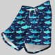 thumbnail image 3 of Ceisia Men's 2-in-1 Quick Dry Swim Trunks Shark Print Elastic Waist Beach Shorts with Compression Liner Gift, 3 of 5