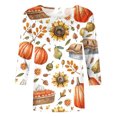 thumbnail image 5 of HKEJIAOI Chemise d'Halloween pour Femmes Manches Longues Col Rond Imprimé Graphique Mode Célébration d'Halloween Haut Multicolore-2, 5 of 5