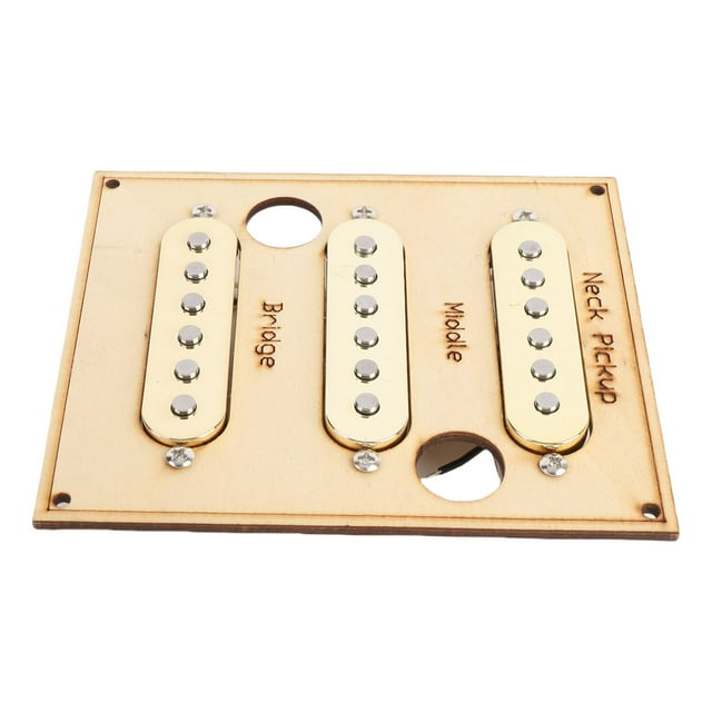 Single Coil Pickup Replacement Set Electric Guitar Neck Middle Bridge Pickup with Fiberboard Bobbins Staggered Pole Pieces