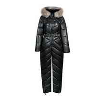 Clearance!lulshou Jumpsuit Pants for Women Woman Winter Outdoor Snow Sports Jumpsuit Collar Coat Fashion Windproof Hooded Snowsuit