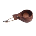 thumbnail image 1 of Taza de madera para acampar, con forma de tronco, con veta de madera única, portátil, con asa, para café, té y leche, estilo 1, 1 of 14
