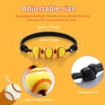 thumbnail image 5 of Paquete de 20 Pulseras de SóFtbol para Fiestas, Cuentas de SóFtbol, Pulseras de Amistad, Pulsera Ajustable con Cuentas, Regalos de SóFtbol, 5 of 5