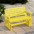 thumbnail image 3 of Wildridge Classic Glider, Lemon Yellow - Outdoor Weather Resistant Recycled HDPE Glider for Porch, Patio, Deck, 3 of 4