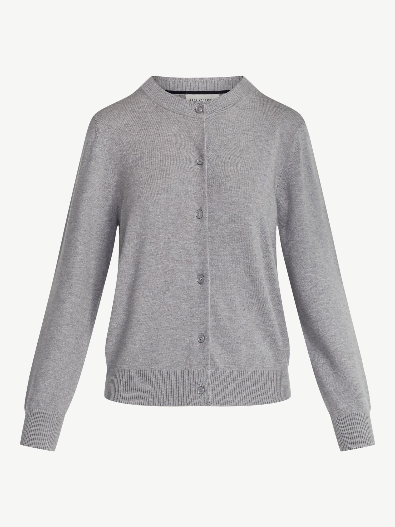 Free Assembly Women's and Women's Plus Solid, Stripe, & Print Classic Cozy Yarn Cardigan Sweater, Lightweight, Sizes XS-4X