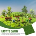 thumbnail image 3 of SEWACC Fake Grass Mat Lifelike Moss Ornaments Green PVC 1Pcs for Model Landscape Decor, 3 of 8