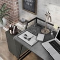 thumbnail image 6 of Furniture of America Sanue Metal 2-Piece Desk and File Cabinet Set in Gray, 6 of 7