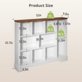 thumbnail image 2 of 10 Cube Storage Bookcase, Modern 3-Tier Wooden Storage Organizer Open Bookshelf with Base for Living Room, Bedroom, Home Office, 2 of 8