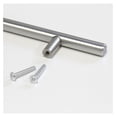 thumbnail image 5 of -SS002-96 Solid Stainless Steel Modern Cabinet Drawer Handle Pull, 3 3/4 Inch, Brushed Stainless Steel (10 Pack), 5 of 9