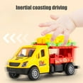 thumbnail image 5 of Inertia Food Truck Toy Car Push Go Hamburger Fry Vehicle Openable Doors Rubber Tires for 3-5 Years, 5 of 6