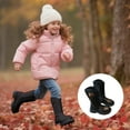 thumbnail image 2 of Fall Boots, Girls High Top Boots Side Zipper Closure With Letter Print Sole Casual Boots For Everyday Adventure For Big Kids, Kids Snow Boots(k Black,6-7 Years), 2 of 9