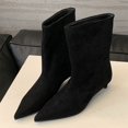 thumbnail image 1 of Eilyken Otoño Invierno puntiagudos botines De Mujer diseñador Vintage Zapatos De tacón bajo fino Botas cortas modernas Zapatos De Mujer, 1 of 4