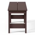 thumbnail image 3 of WestinTrends Ashore Outdoor HDPE 48" Modern Backless Patio Bench, Dark Brown, 3 of 9