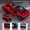Red, variant on 1:36 Scale Alloy Diecast Futuristic Off-Road Vehicle Model, Mini Pickup Truck with Exquisite Details, Hobby Collectible Desktop Decor, Ideal Birthday & Holiday Gift for Boys and Girls