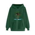 thumbnail image 4 of Mifsaly Christmas Sweatshirts for Women Hooded Long Sleeve Loose Hoodie Cute Tree Printed Drop Shoulder Casual Pullover Tops Xmas Festival Party Winter Outerwear with Pocket 2025 Holiday, 4 of 4