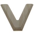 thumbnail image 2 of Unfinished Wooden Arial Font Letter V (6.25 Inches), 2 of 2