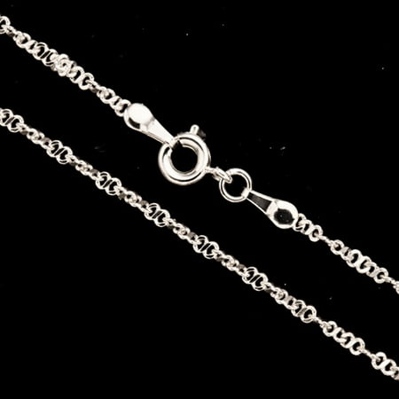 Silver Anchor Chain Necklace With Springring Clasp 18Inch Silver Plated Brass 2mm Chain Width Sold per pkg of 1pcs