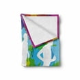 thumbnail image 2 of Fitness Soft Flannel Fleece Throw Blanket, Runners Silhouettes on Watercolor Splashes Jogging Outdoors Sportsman Marathon, Cozy Plush for Indoor and Outdoor Use, 60" x 80", Multicolor, by Ambesonne, 2 of 6