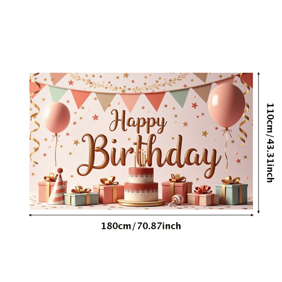 Yatrandify Decorative Design Happy Birthday Banner Balloon Decoration Birthday Decor Confetti Design for Birthday Party Kids Party Indoor Decoration