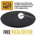 thumbnail image 2 of Heritage 15" Ceramic Pizza Stone Set - Non-Stick, Stain-Free with Bonus Cutter - Black, 2 of 7