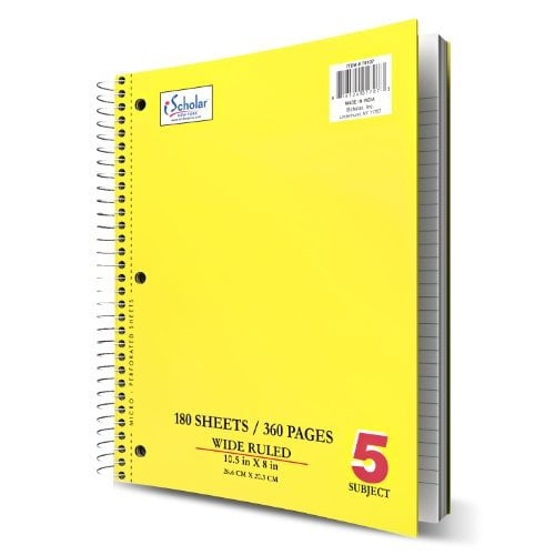 iScholar 5 Subject Wirebound Notebook 78107