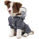 thumbnail image 1 of Abrigo impermeable para perros con capucha, chaqueta impermeable para la lluvia para mascotas, poncho impermeable ligero para exteriores con orificio para arnés (L, azul), 1 of 5