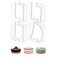 thumbnail image 2 of Juego de 8 Uds de raspador de torta de acrílico transparente, raspador de torta de borde de rayas de pastel para herramienta de decoración de pasteles Sunnimix raspador de torta, 2 of 8