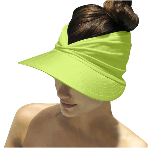 Sombreros de moda para mujer, visera solar, sombrero sólido ancho de verano, viseras de protección, gorra de playa con cola de caballo, sombrero para mujer