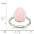 thumbnail image 3 of Auriga Fine Jewelry 925 Sterling Silver Rose Quartz Wedding Band Ring Size 8 for Women, 3 of 6