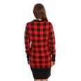 thumbnail image 3 of #followme Ugly Christmas Holiday Sweater Dress 6872-225-M (Buffalo Plaid Dress, XX-Large), 3 of 3