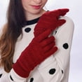 thumbnail image 2 of DEBRA WEITZNER Knit Winter Gloves Women and Men Thinsulate Glove Burgundy, 2 of 2