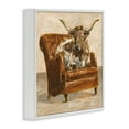 thumbnail image 4 of Stupell Industries Abstract Bull Livingroom Chair Animals & Insects Painting White Framed Art Print Wall Art, 17 x 17, 4 of 9