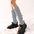 thumbnail image 4 of sususu Thin Knee High Socks for Women,Knitted Over The Knee Socks With Metal Winter Warm Stockings Leg Warmers for Cold Weather Fashion Comfort, 4 of 6