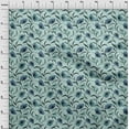 thumbnail image 4 of oneOone Cotton Poplin Twill Turquoise Blue Fabric Florals Sewing Craft Projects Fabric Prints By Yard 56 Inch Wide, 4 of 5