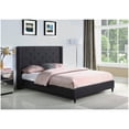 thumbnail image 3 of Best Master Valentina Fabric Upholstered Wingback E.King Platform Bed in Black, 3 of 3