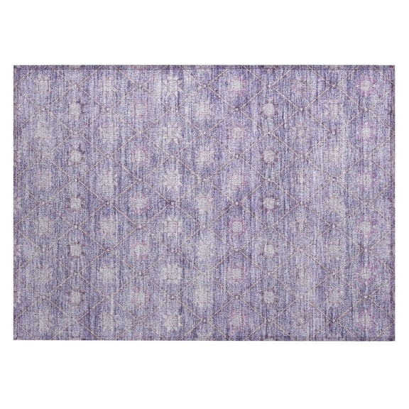 Dalyn Rugs Machine Washable Indoor/Outdoor Chantille Purple 1'8" x 2'6" Rug