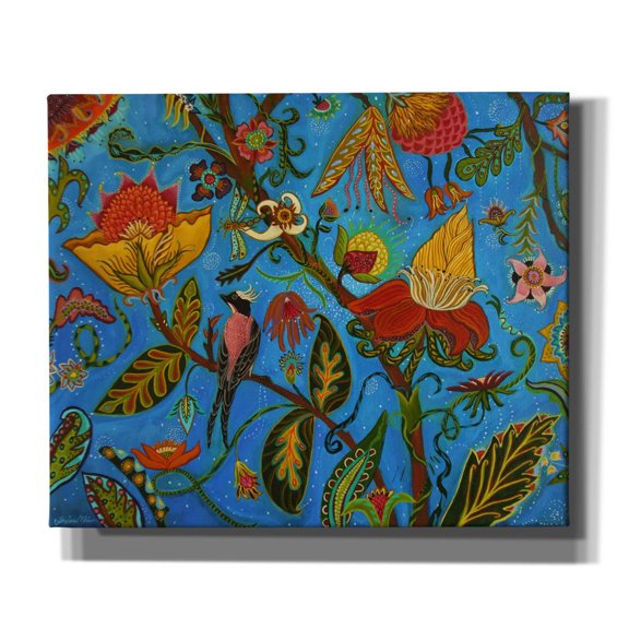 Epic Graffiti 'Flowers Gone Wild' by Catherine A Nolin, Canvas Wall Art, 24"x20"
