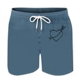 thumbnail image 4 of Mens Casual Pantalones Cortos en Forma de Corazón Impreso Cordón Bolsillo Playa, Poliéster Spandex para Primavera Verano Al Aire Libre Y Diario, 4 of 8