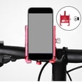 thumbnail image 3 of Soporte para teléfono de bicicleta con clip para manillar de teléfono, resistente al agua, para motocicletas de 3,5" y más rojo, 3 of 9