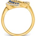 thumbnail image 2 of 14K Yellow Gold Polished Sapphire And Diamond Moon W/Star Ringsize 7 - Jbsp, 2 of 5