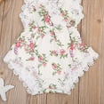 thumbnail image 3 of Franhais Baby Summer Sleeveless Romper Floral Print Patchwork Jumpsuit, 3 of 6