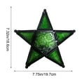 thumbnail image 3 of Stunning Star Glass Votive Tea Light Candle Holder Hanging Lighting Lantern Wedding Birthday Party Home Garden Decoration （Green）, 3 of 6