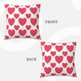 thumbnail image 3 of ZICANCN Valentin Pink Heart Pattern Decorative Throw Pillow Covers, Bed Couch Sofa Decorative Knit Pillow Covers for Living Room Farmhouse, 20"x20", 3 of 8