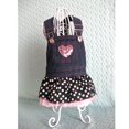 thumbnail image 1 of Vestido de Puente para Volantes de Lunares y Lunares de Colorido Rosa para Lentejuelas y Corazones de Dog Puppy - L, se describe L Zulema Pet Dog Jean Dress, 1 of 8