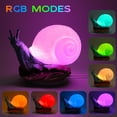 thumbnail image 2 of Cute Snail Conch Night Light Funny Nightlight Decor 7-Colorrainbow 24 Colors Gradual Lighting Decorations Gift, 2 of 8