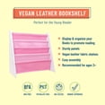 thumbnail image 3 of Wildkin Vegan Leather Original Sling Bookshelf - White Wood w/ Light Pink and Dark Pink, 3 of 5
