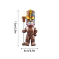 thumbnail image 3 of Black Hawaiian Mayan Angry & Happy Smiling Totem - Solar Powered Glowing Outdoor Decorative Statue For Garden Patio Yard Decoration, Outdoor Enthusiasts, Home Decor Lovers, Gift, 3 of 7